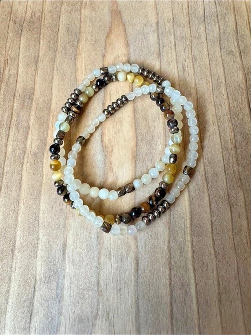 Evolve Mala Courage Mini Bracelet Set | 3 Stretch Beaded Bracelets